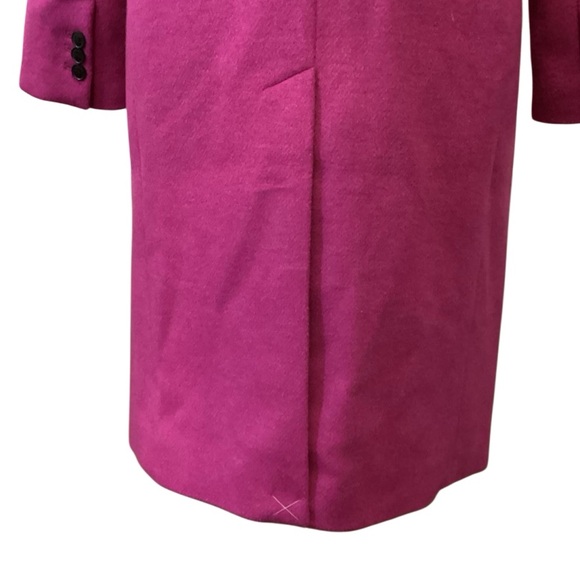 Loft Wool Blend Tailored Coat in Rich Pink Berry Size SP Petite - Picture 8 of 14